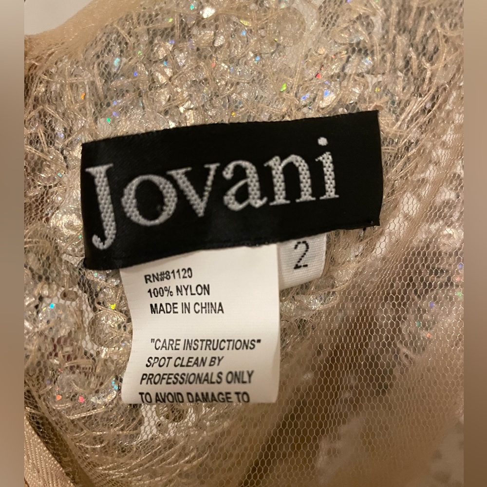 Jovani Glittering Silver Mini Dress - Picture 6 of 11